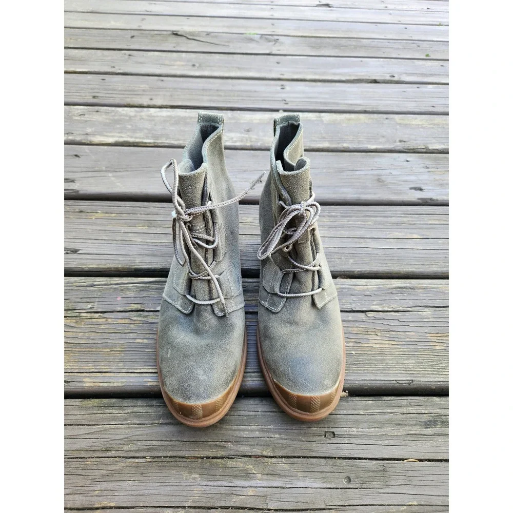 Sorel Toronto‎ Wedge Ankle Boots Major Oiled Suede Lace Up NL2115-245 Size 9